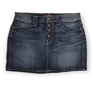7 for all mankind denim jean mini skirt size 27